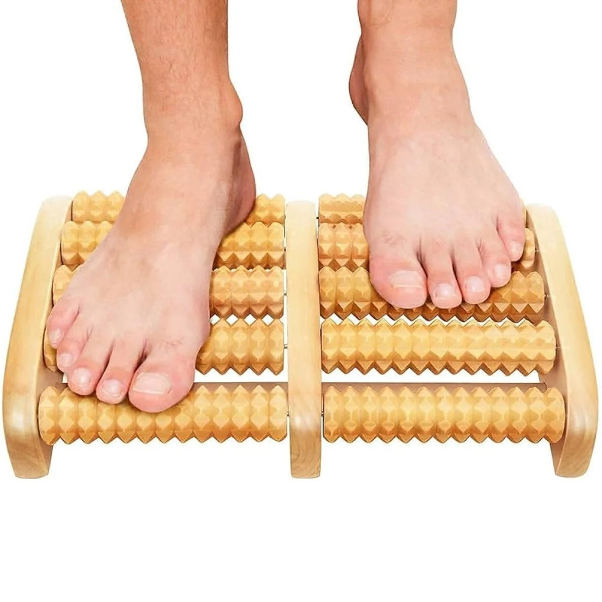 Wooden Foot Massager - Acupressure Roller for Pain Relief