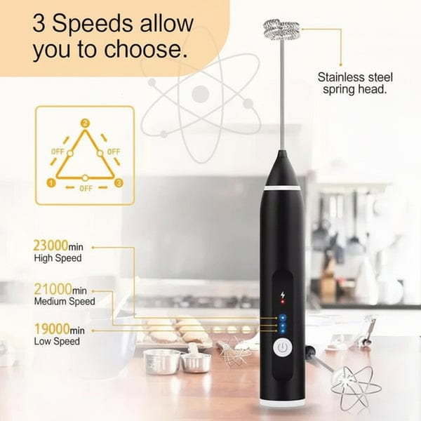 USB Electric Milk Frother & Coffee Beater 2-in-1