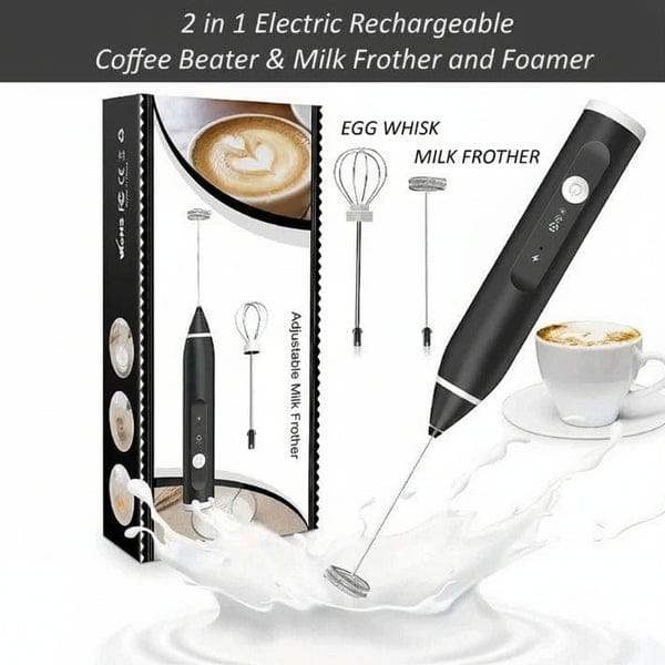 USB Electric Milk Frother & Coffee Beater 2-in-1