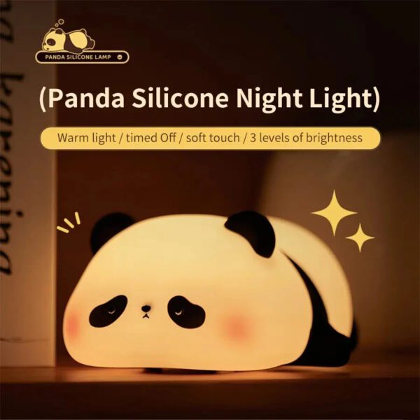 Rechargeable Panda Night Light for Kids | Cute Silicone Lamp