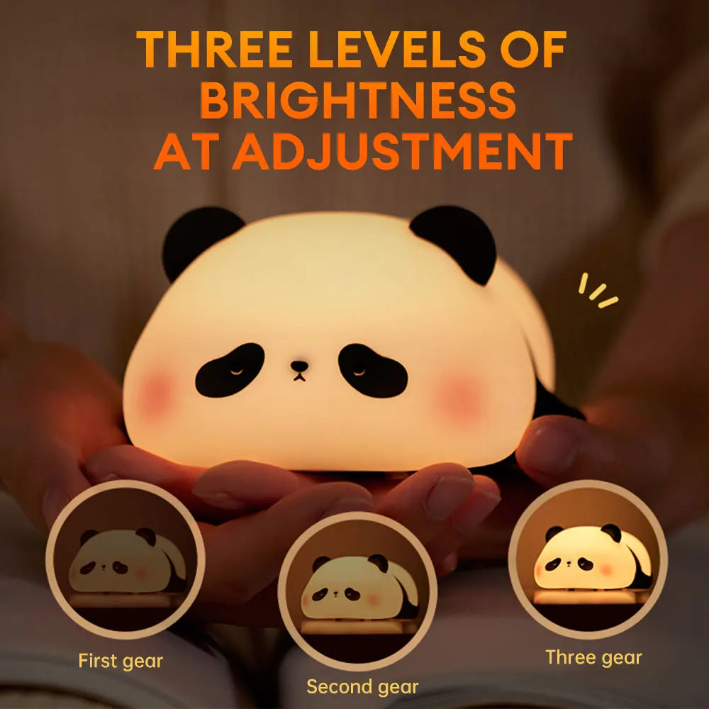 Rechargeable Panda Night Light for Kids | Cute Silicone Lamp